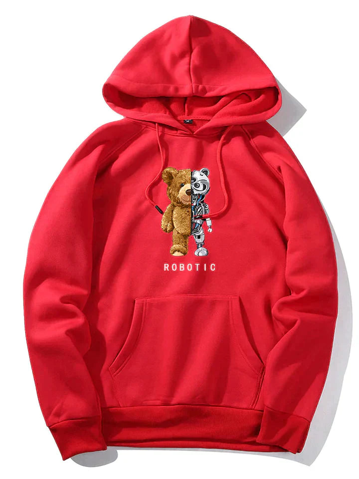AXEL – Men’s Robot Bear Graphic Hoodie