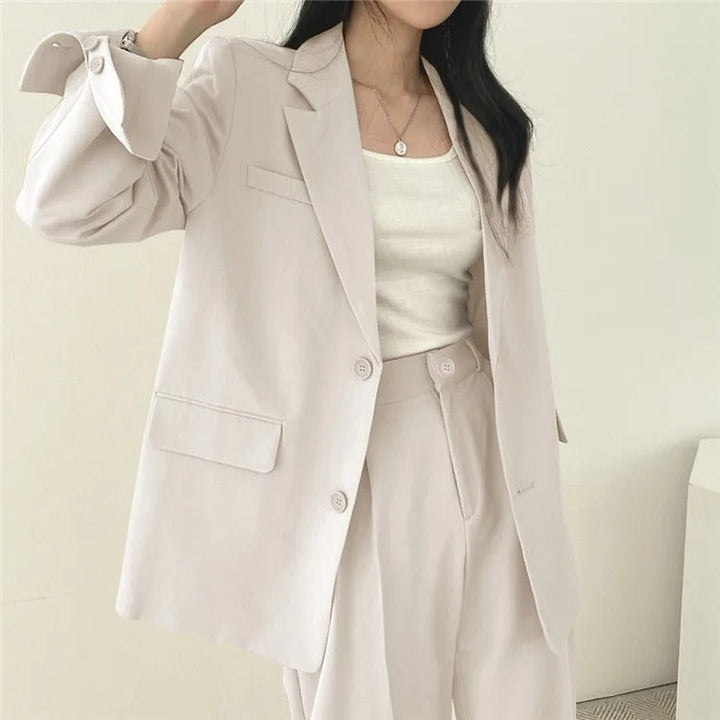 PLAIN – Women’s Blazer and Pants Two-Piece Set