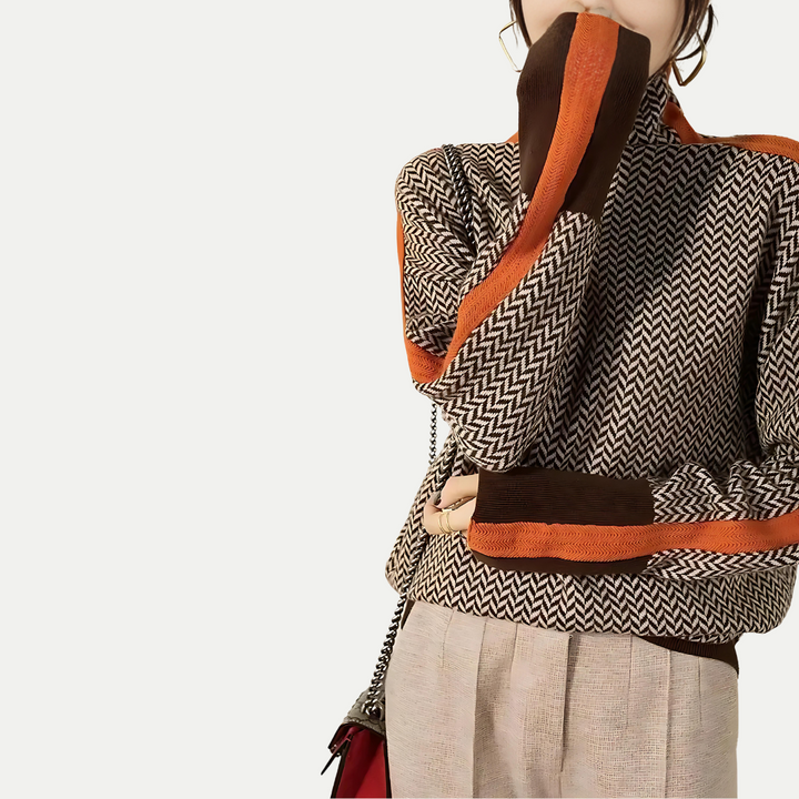 MABELL – Ribbed Turtleneck Knit