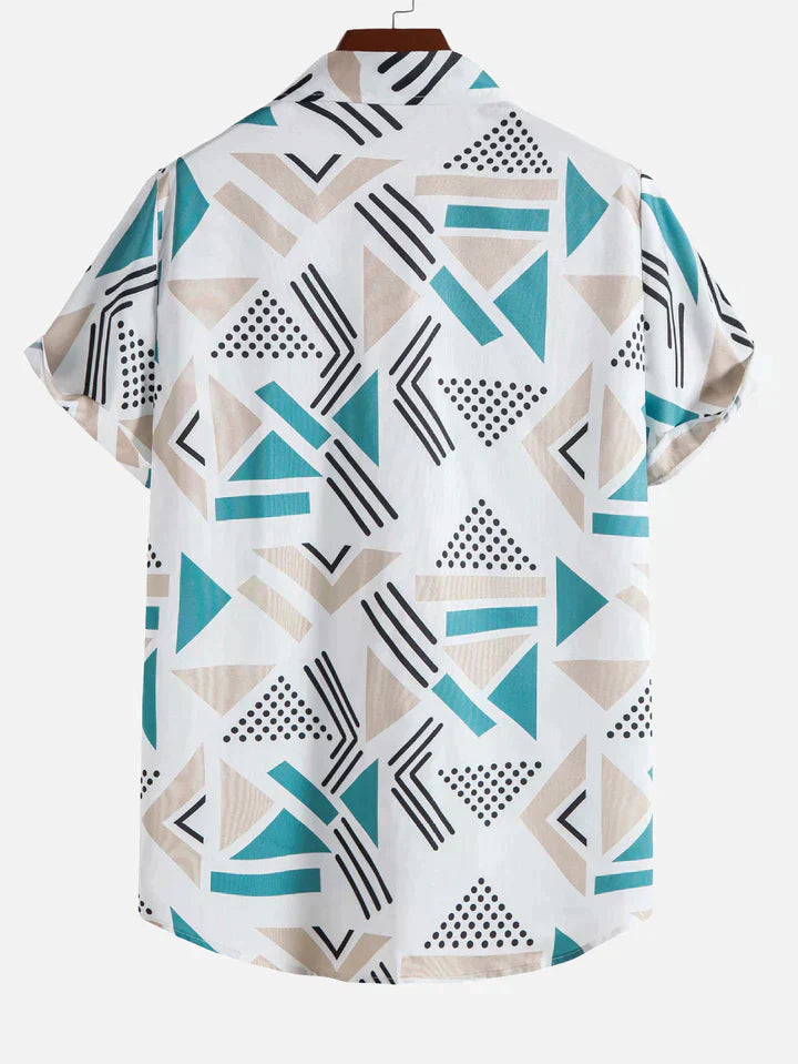 ARLO – Men’s Triangle Print Button-Up Shirt