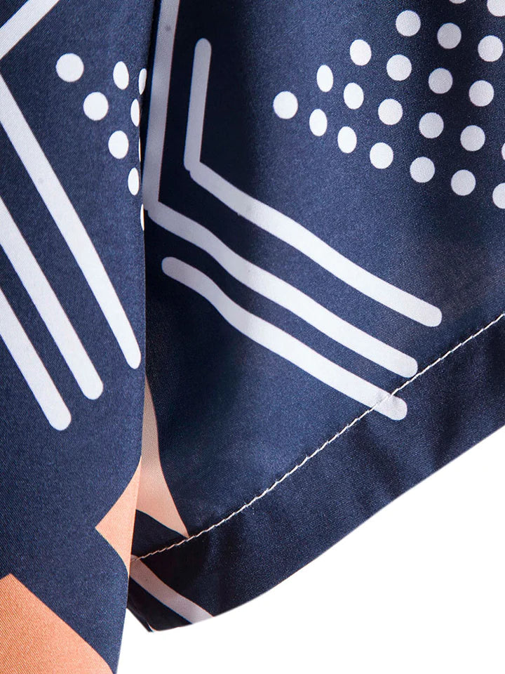 ARLO – Men’s Triangle Print Button-Up Shirt