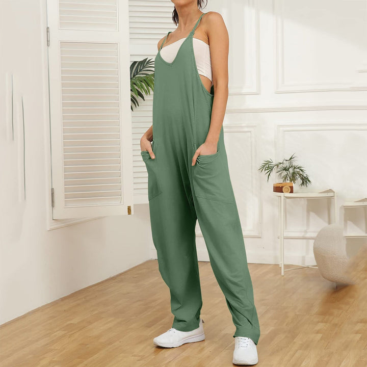 JUMPER - Women's Wide-Leg Stretch Jumpsuit with Pockets