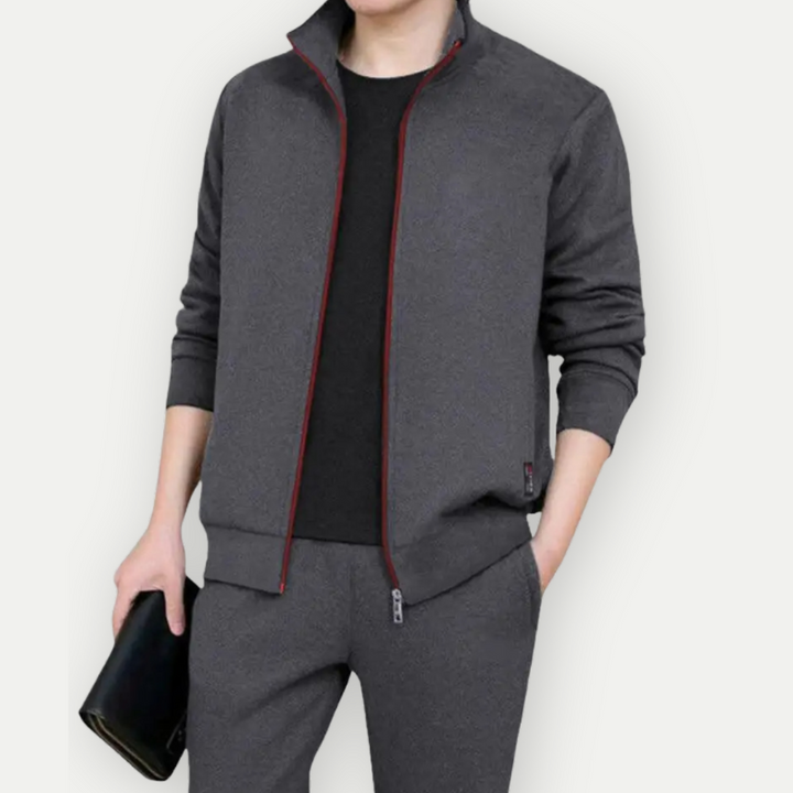 LEONO - Men's Zip Tracksuit Set with Soft Fabric