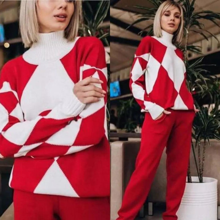 TESS - Knitted Geometric Two-Piece Set