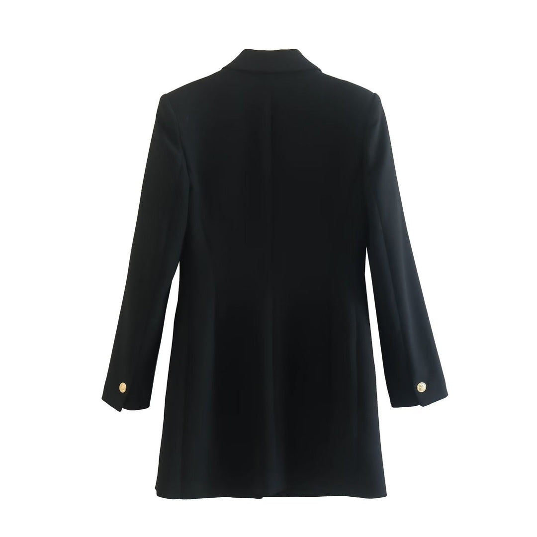 LIVI – Longline Blazer with Gold Buttons