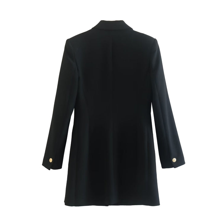 LIVI – Longline Blazer with Gold Buttons
