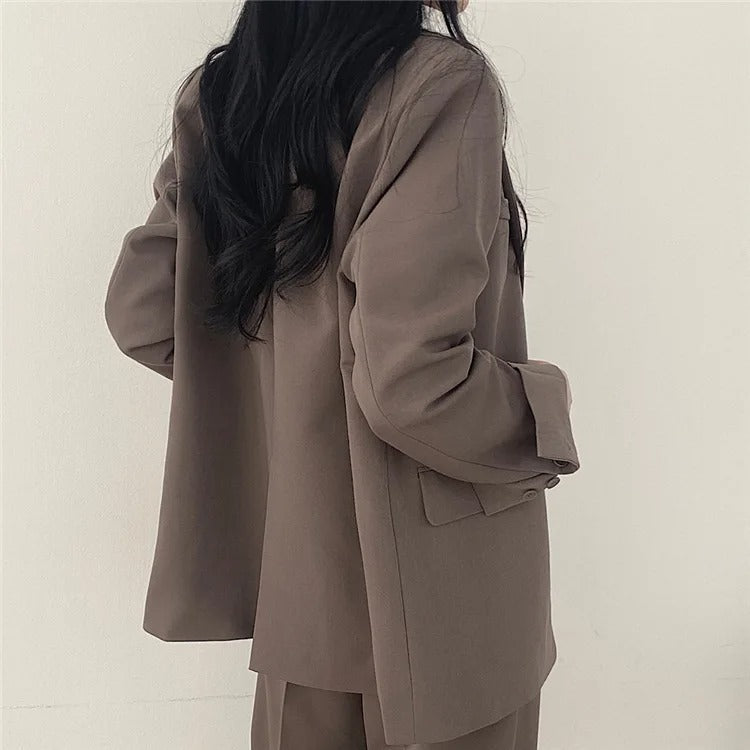 PLAIN – Women’s Blazer and Pants Two-Piece Set