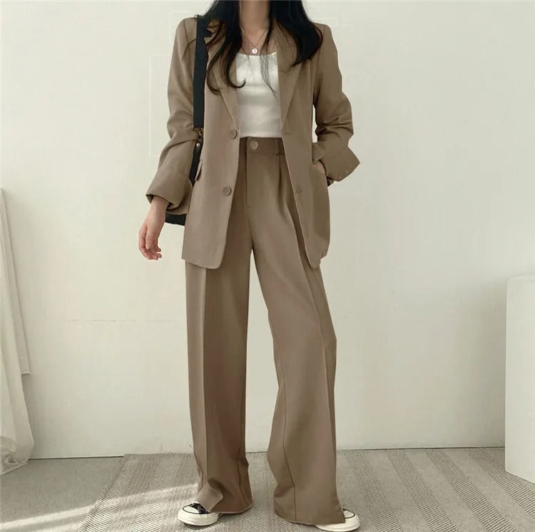 PLAIN – Women’s Blazer and Pants Two-Piece Set