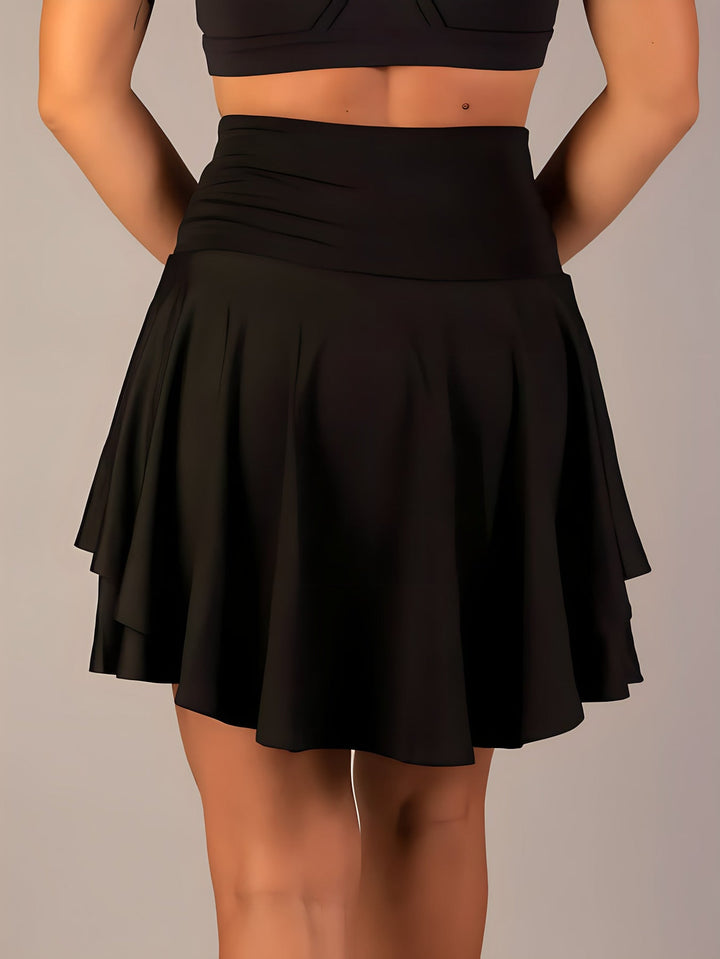 MALEN - Women's Stretch Mini Skirt with Built-in Shorts