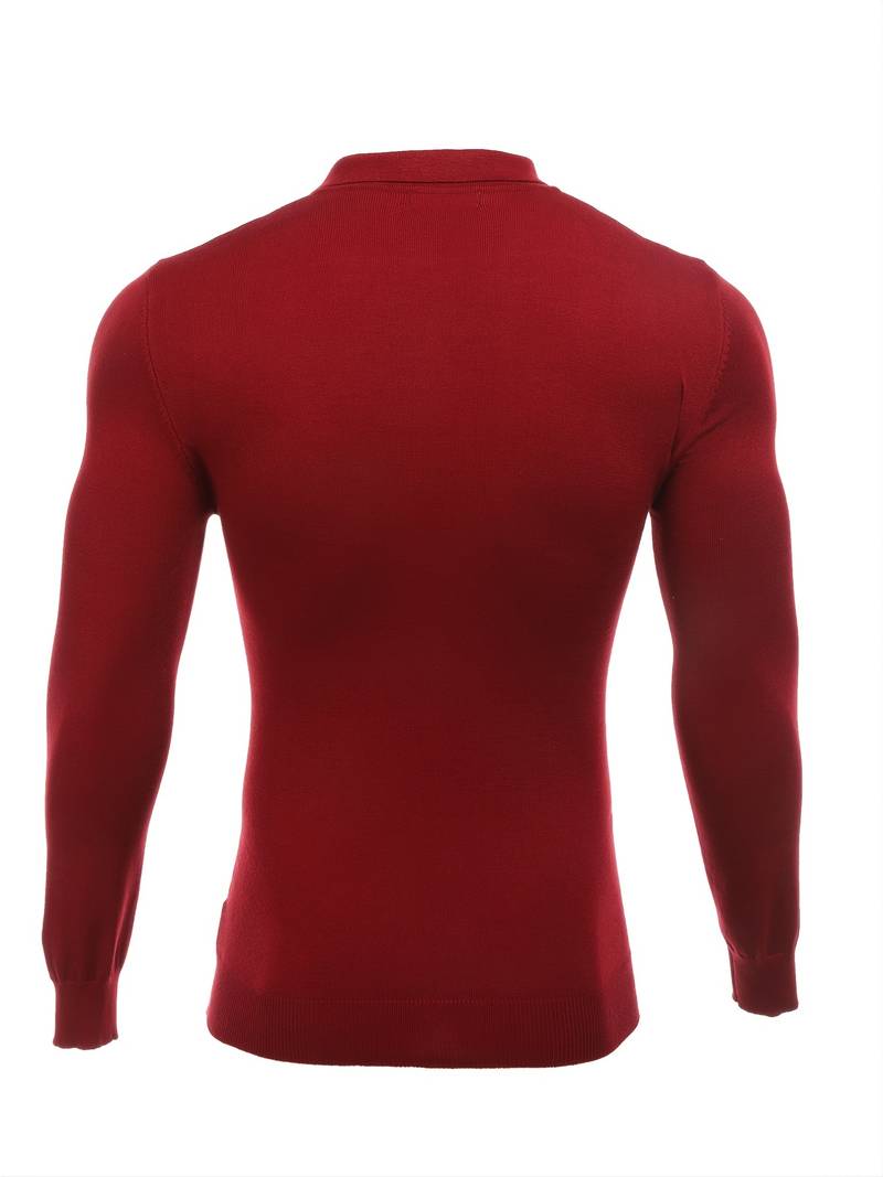 TAVIO – Men’s Zippered Polo Sweater
