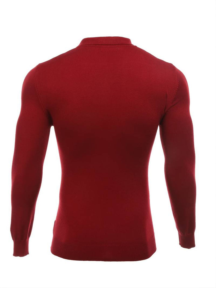 TAVIO – Men’s Zippered Polo Sweater