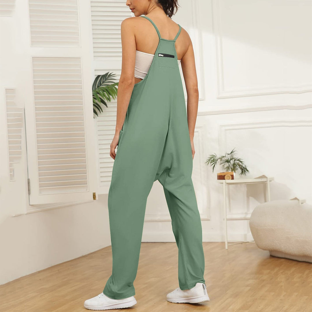 JUMPER - Women's Wide-Leg Stretch Jumpsuit with Pockets