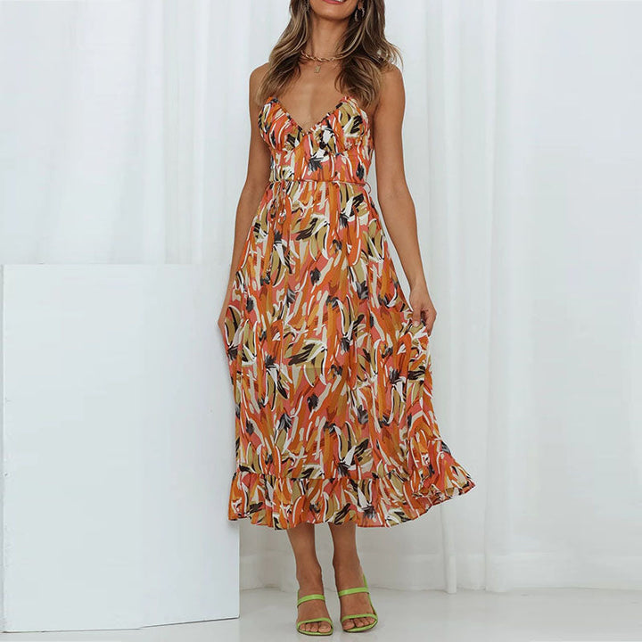 MYLEE – Boho Printed Midi Dress