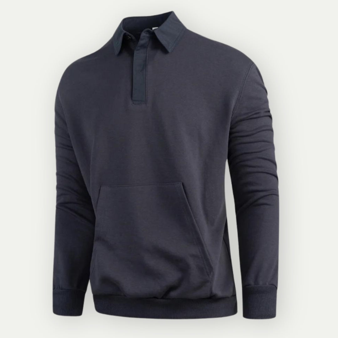 JONAS – Men’s Collared Pullover Sweatshirt