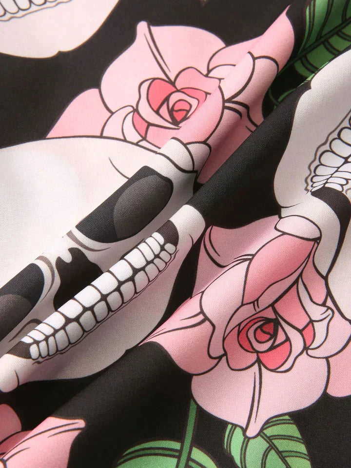 DIEGO – Men’s Rose Skull Print Shirt