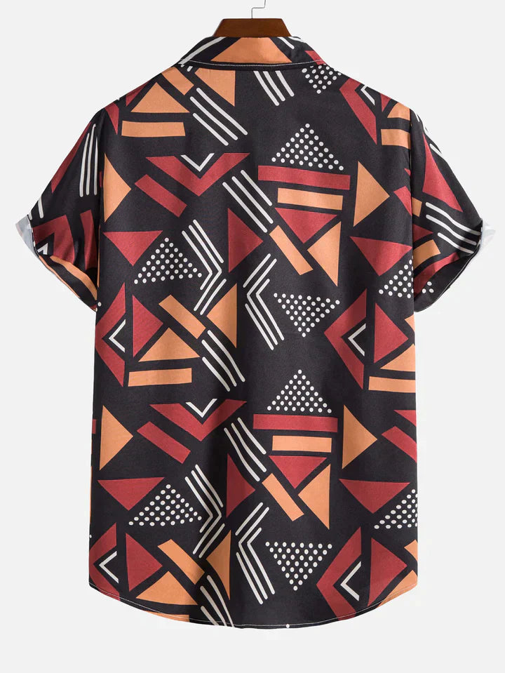 ARLO – Men’s Triangle Print Button-Up Shirt