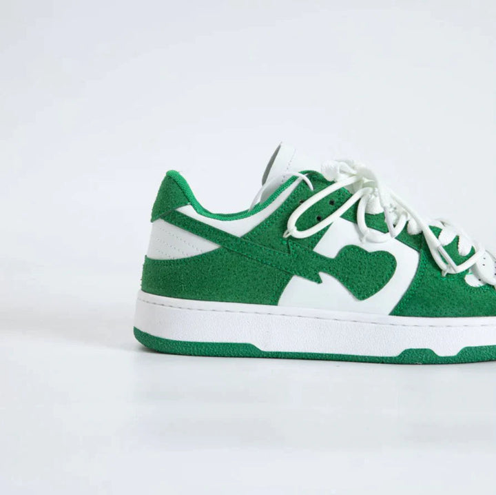 LINA – Blue Heart Lace-Up Sneakers