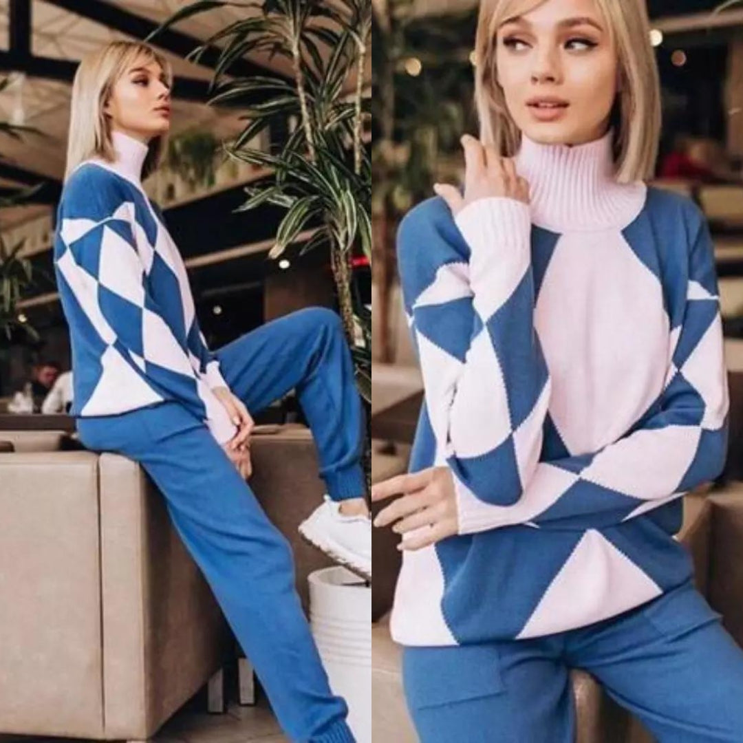 TESS - Knitted Geometric Two-Piece Set