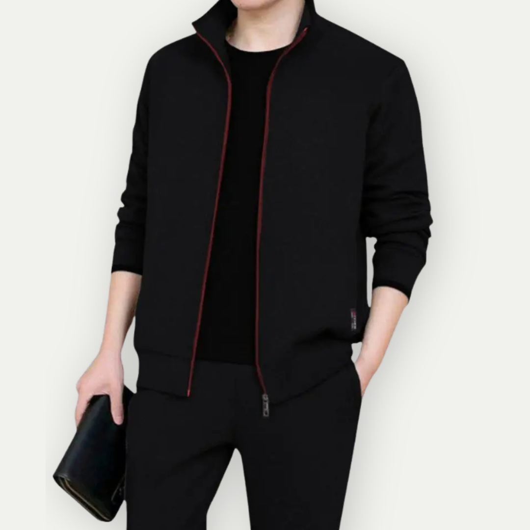 LEONO - Men's Zip Tracksuit Set with Soft Fabric