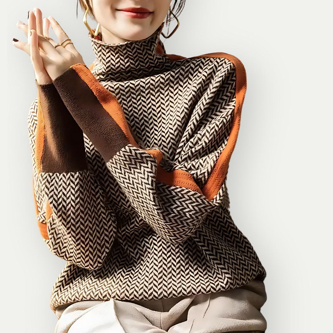 MABELL – Ribbed Turtleneck Knit