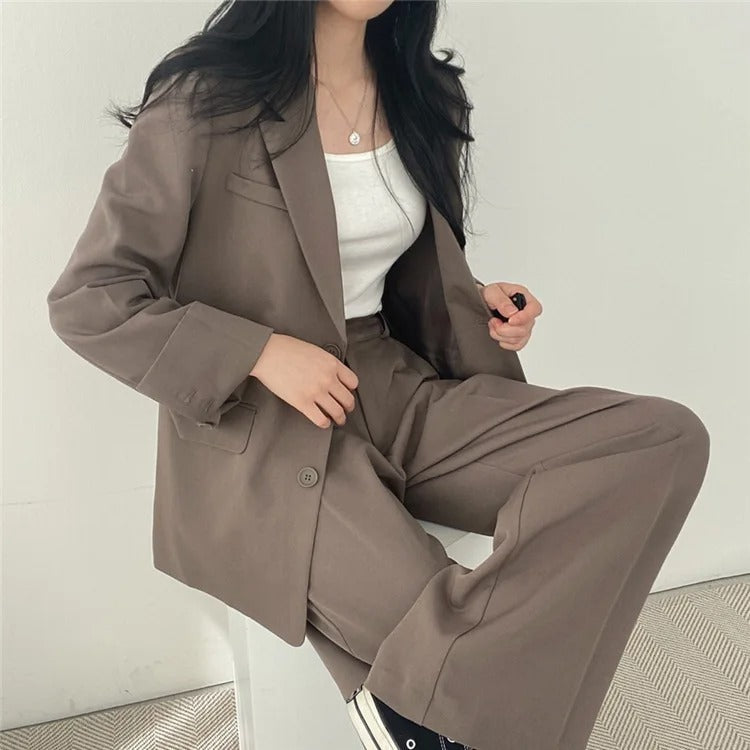 PLAIN – Women’s Blazer and Pants Two-Piece Set