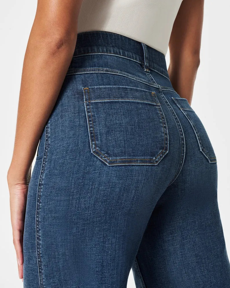 BILLIE – Stretch Denim Pull-On Wide-Leg Jeans