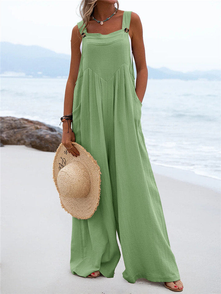 MARR-  Women's Loose-Fit Linen Jumpsuit