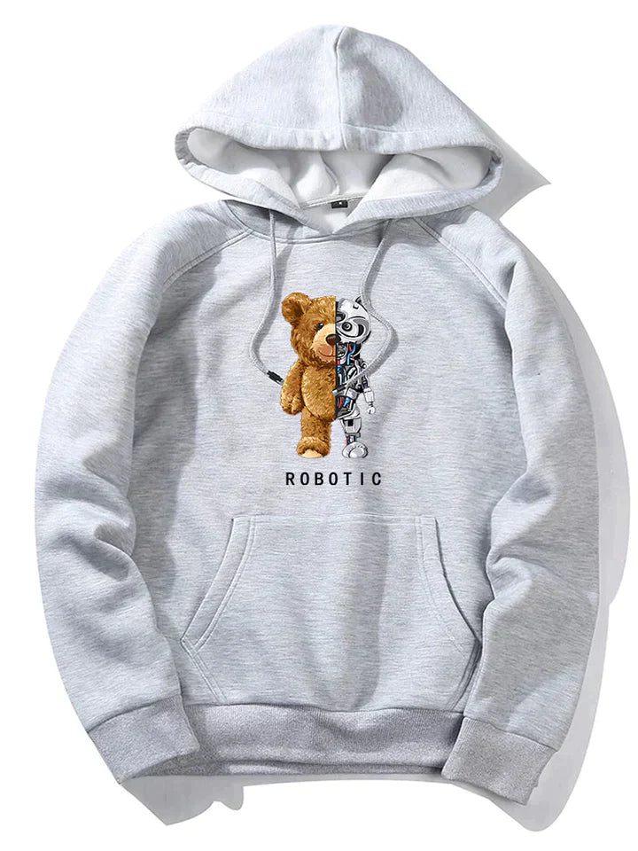 AXEL – Men’s Robot Bear Graphic Hoodie