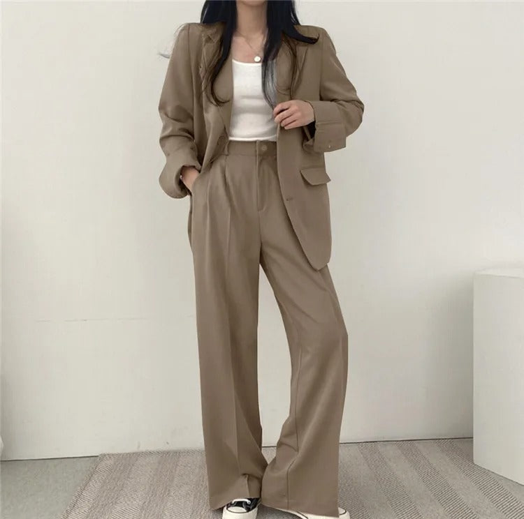 PLAIN – Women’s Blazer and Pants Two-Piece Set