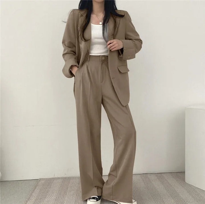 PLAIN – Women’s Blazer and Pants Two-Piece Set