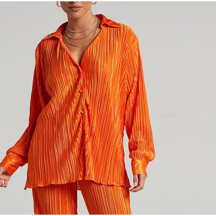 KATANA - Women's Oversized Pleated Shirt & Trousers Set