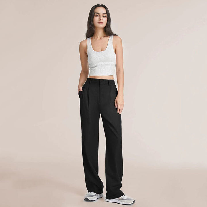 ELARA – Women's High-Waist Wide-Leg Trousers