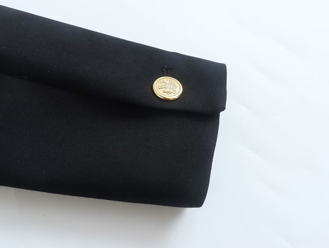 LIVI – Longline Blazer with Gold Buttons
