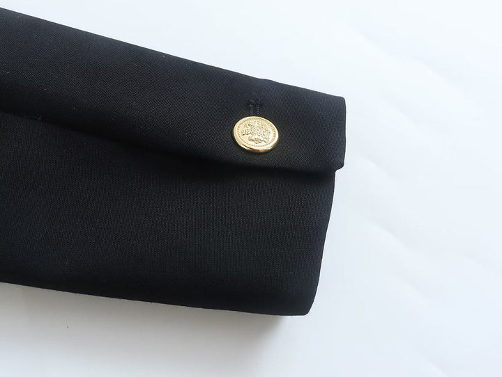 LIVI – Longline Blazer with Gold Buttons