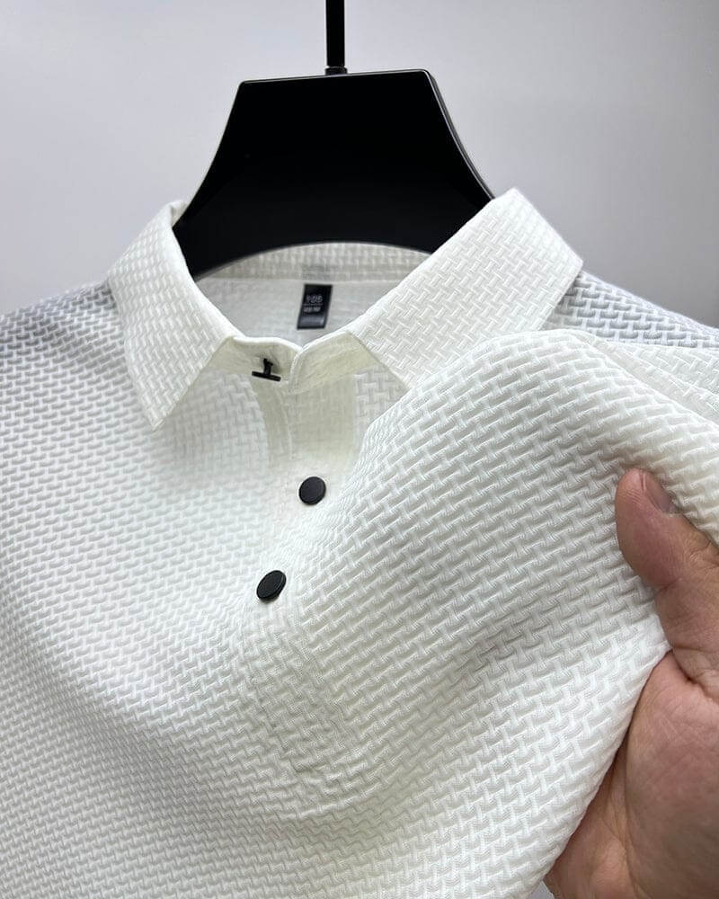 ARON – Textured Men's Polo-Shirt