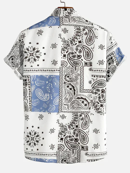 ROME – Men's Paisley Print Button-Up Shirt