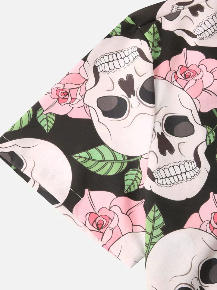 DIEGO – Men’s Rose Skull Print Shirt