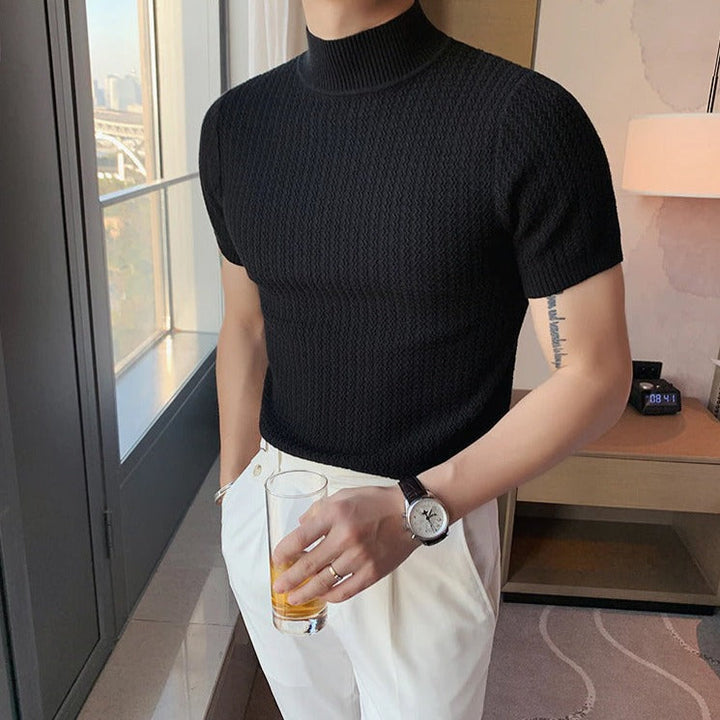 STARK - Slim Fit Extended Neck T-Shirt for Men