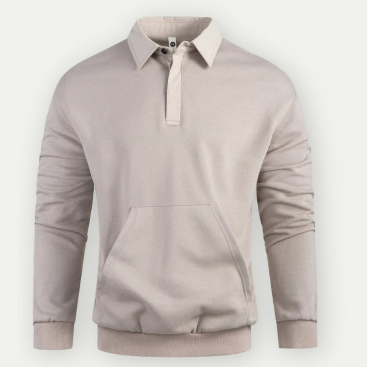 JONAS – Men’s Collared Pullover Sweatshirt
