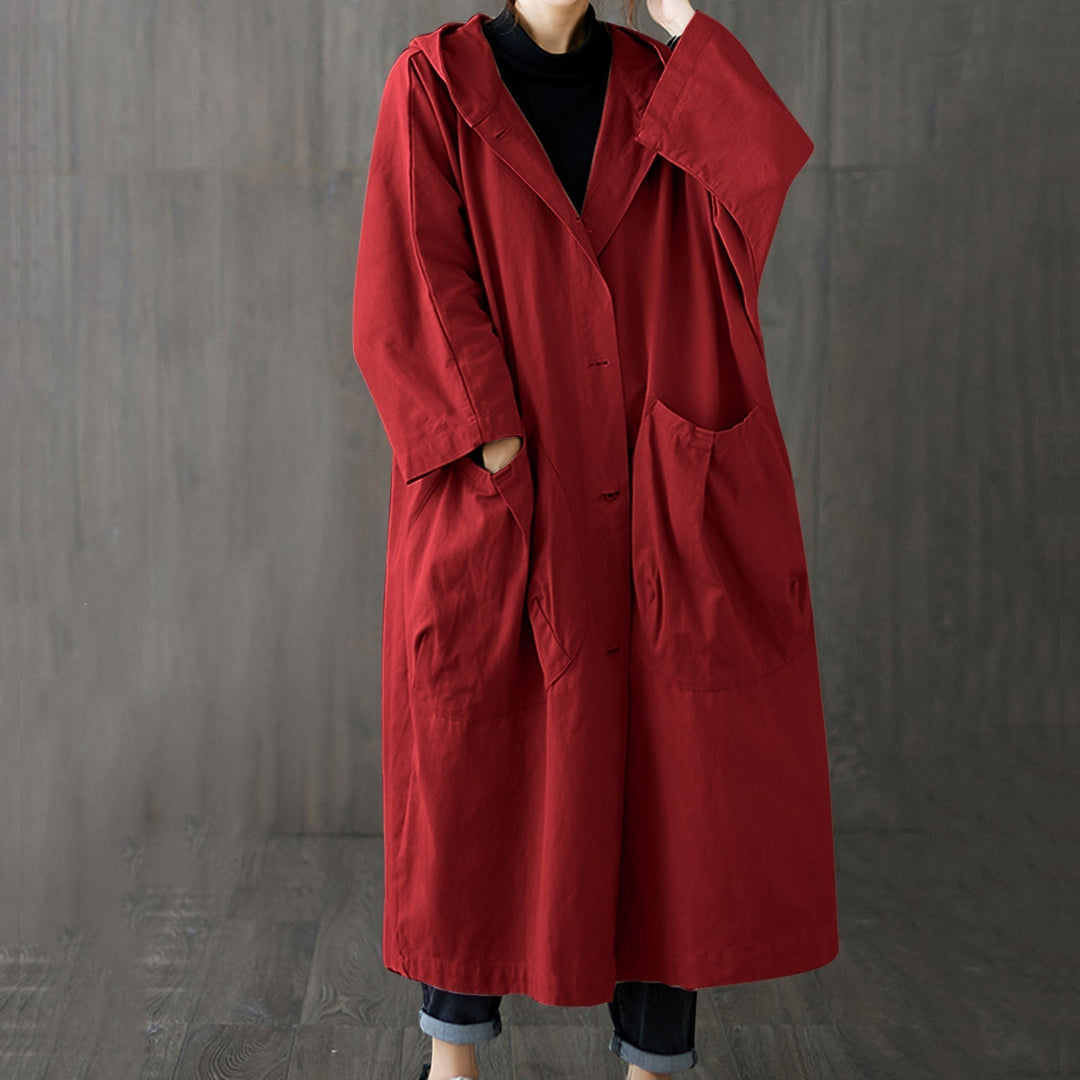 KAILA - Oversized Windproof Trench Coat with Pockets