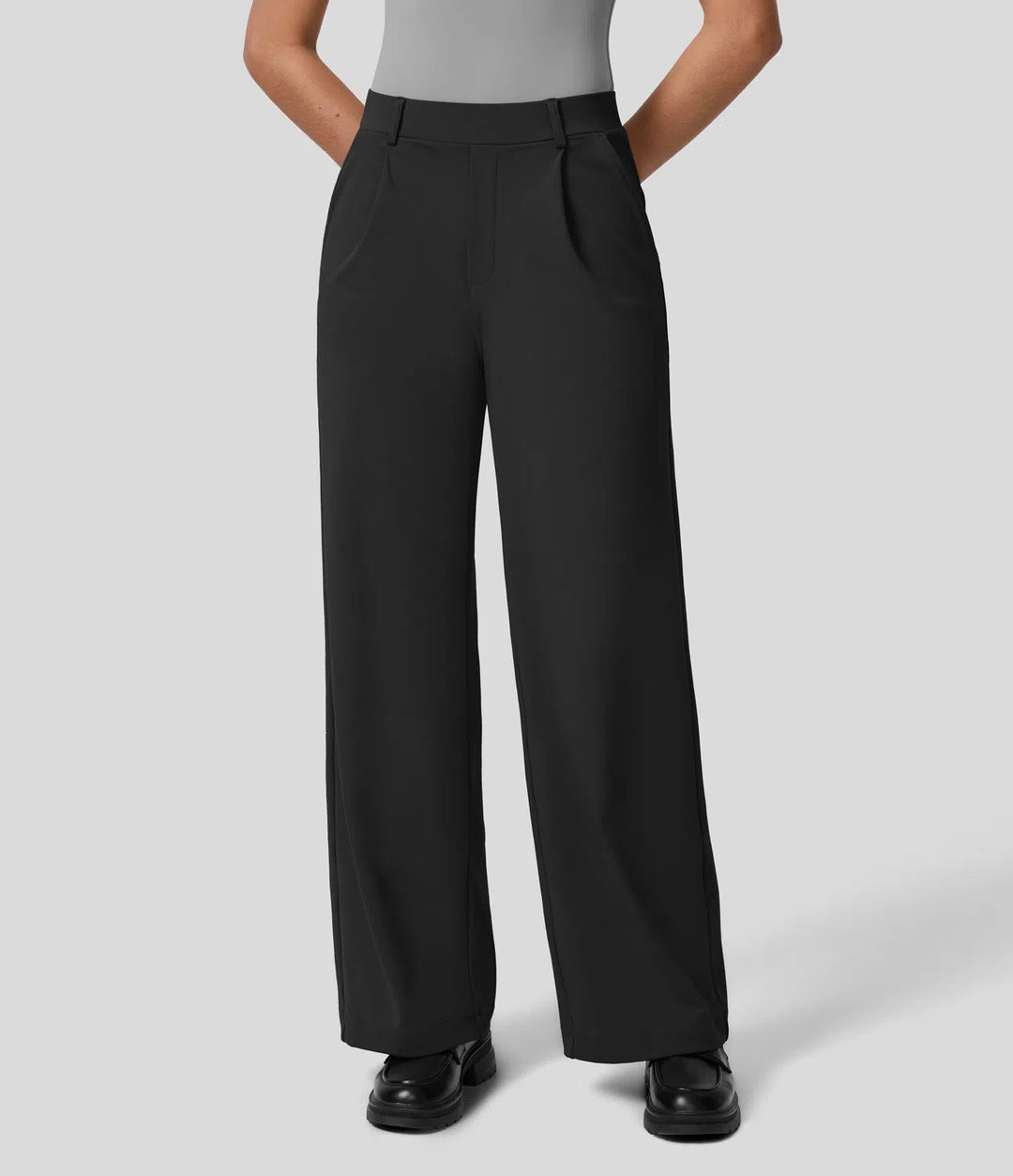 FLEX – High Waisted Wrinkle Free Wide Leg Trousers
