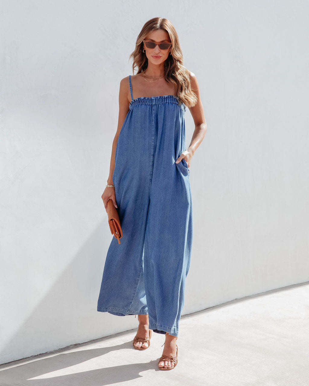 KIANA - Vintage Denim Jumpsuit with Relaxed Fit