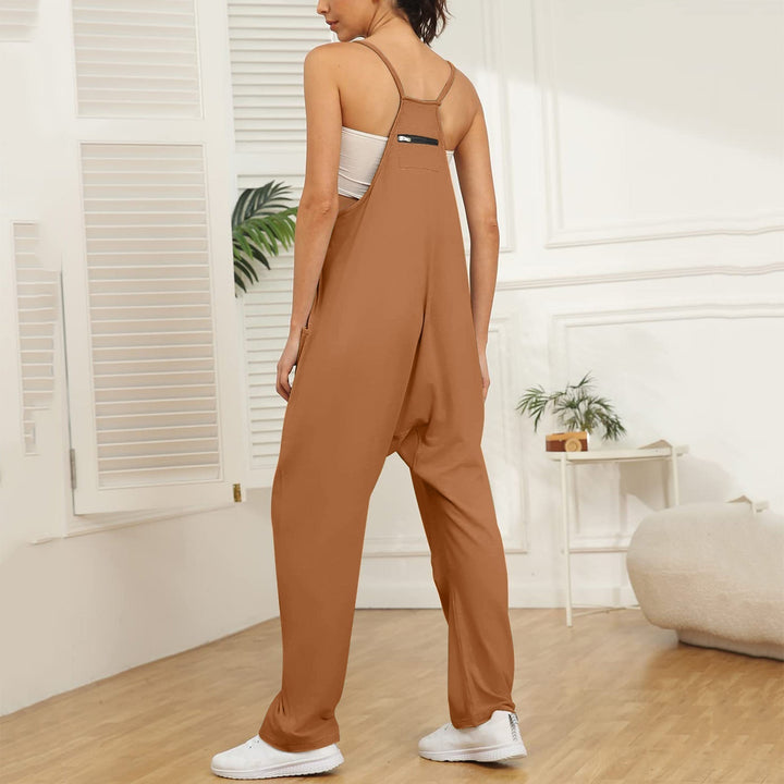 JUMPER - Women's Wide-Leg Stretch Jumpsuit with Pockets