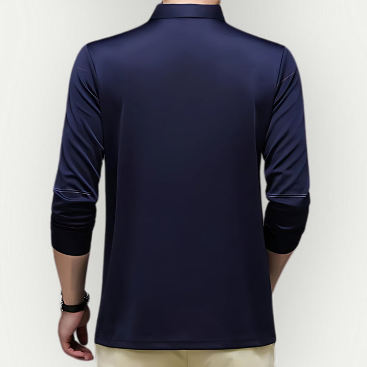 SAUL - Men’s Slim Fit Long Sleeve Polo