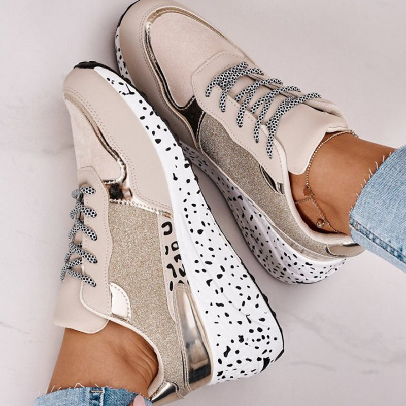 VIR - Women's Multi-Print Leopard Sneakers
