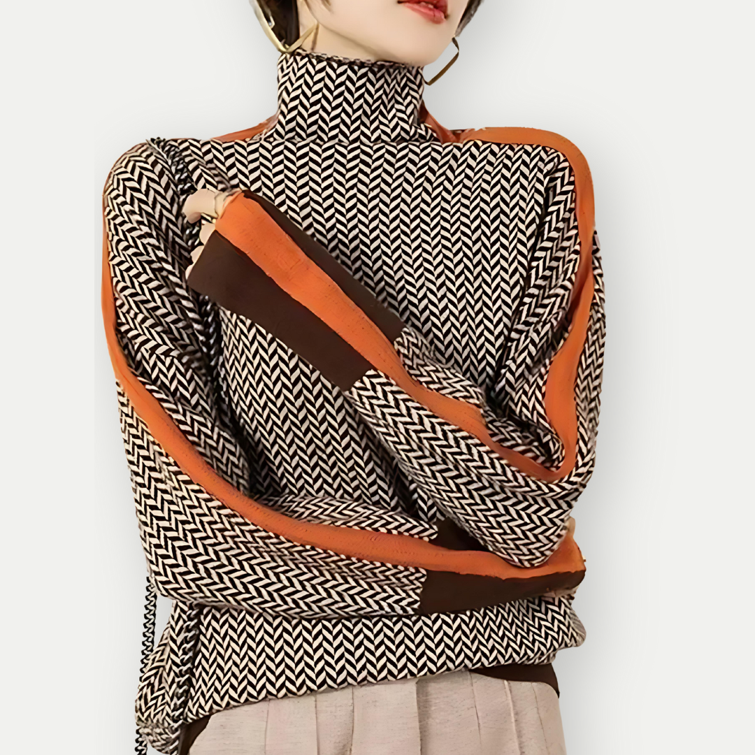 MABELL – Ribbed Turtleneck Knit