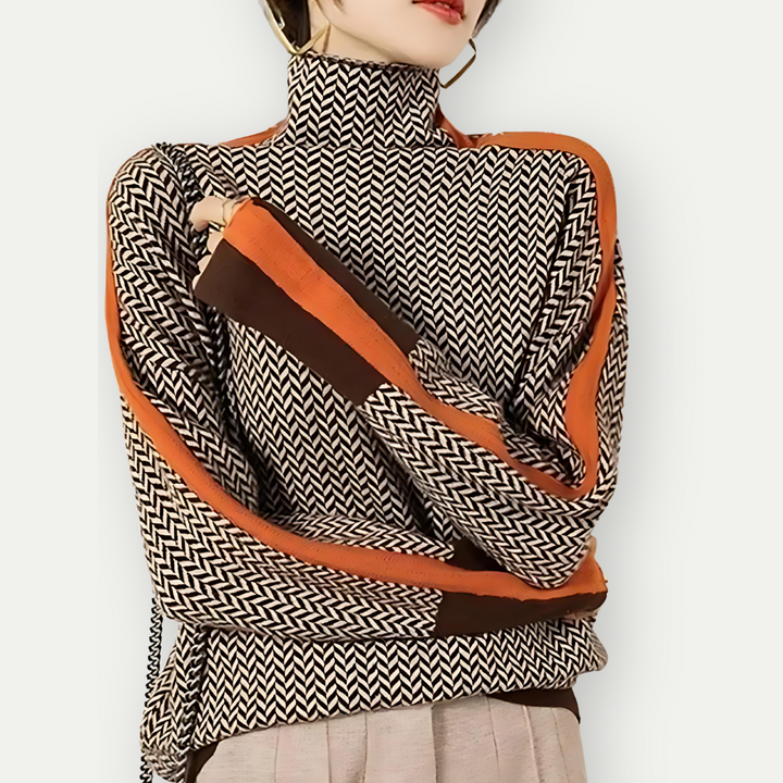 MABELL – Ribbed Turtleneck Knit