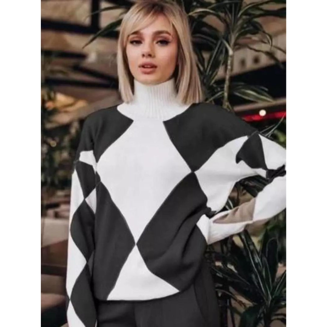 TESS - Knitted Geometric Two-Piece Set