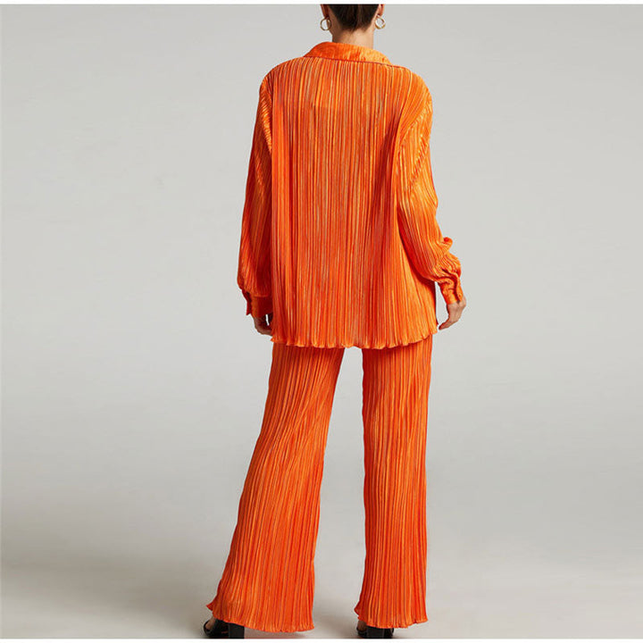 KATANA - Women's Oversized Pleated Shirt & Trousers Set
