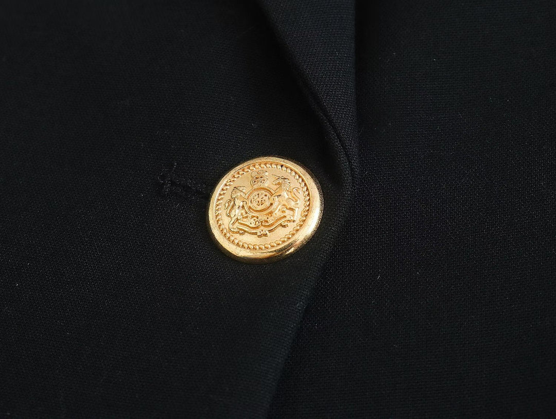 LIVI – Longline Blazer with Gold Buttons